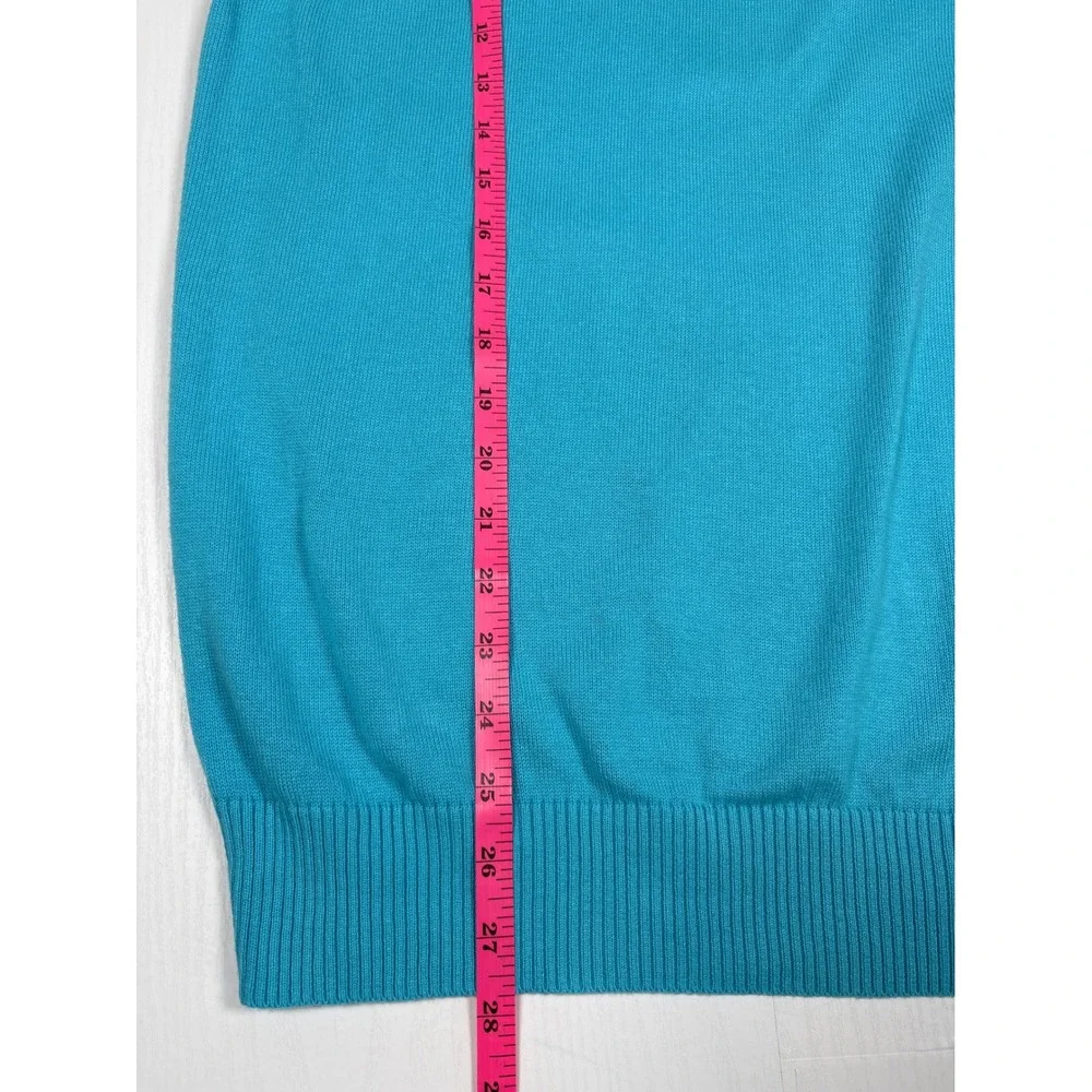 Southern Pines Men XL Blue 100% Cotton Quarter Zip Vest Golf Preppy Country Club